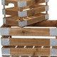 Set of Four Natural Nesting Solid Wood And Metal Crate