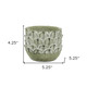 Black And Gray Cement 49 Ounce Leaf Round Distressed Pot Planter