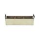 15" Antiqued White Galvanized Solid Wood And Metal Organizing Box