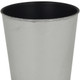 5" Silver Recycled Plastic Indoor Outdoor Round Pot Planter