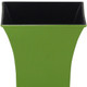 5" Lime Green Recycled Plastic Indoor Outdoor Square Pot Planter