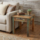 24" Brown Solid Wood Square End Table With Drawer