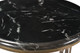 23" Gold And Black Marble And Iron Round End Table
