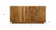72" Natural Distressed Solid Wood Carved Geometric Sideboard with Four Doors