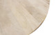 70" Brown Rounded Solid Wood Pedestal Base Dining Table