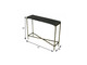 32" Black and Gold Stone Frame Console Table