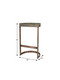 30" Gray And Copper Iron Backless Bar Height Bar Chair