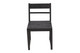 Set of Two Dark Gray Ladder Back Dining Side Chairs