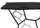 51" Black Stone and Iron Abstract Console Table