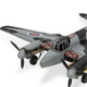 4" Black and Gray Metal Hand Painted Model Airplane Tabletop Sculpture