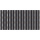 2' X 4' Black And White Modern Stripe Printed Vinyl Area Rug with UV Protection