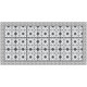 2' X 4' Dark Gray And White Tile Printed Vinyl Area Rug with UV Protection