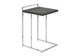 27" Gray and Silver Wood and Iron End Table