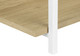47" Natural and White Wood and Metal Frame Console Table With Three Shelves