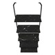 72" Black Metal Five Tier Bookcase