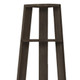 71" Oak Particle Board and Wood Five Tier Corner Bookcase