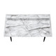 47" White and Black Wood and Iron Parsons Writing Desk