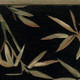 8' X 11' Black Green And Brown Wool Tropical Botanical Hand Tufted Area Rug