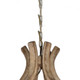 Brown Candle Style Six Light Metal Chandelier