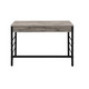 42" Brown and Black Writing Desk With Two Drawers