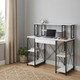 47" White and Black Computer Desk