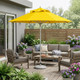 10' Yellow Polyester Round Market Patio Umbrella