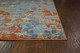 9' X 13' Blue Red And Orange Abstract Area Rug