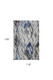 10' X 13' Gray And Navy Blue Botanical Leaves Area Rug