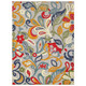 5 X 7 Multi Jacobean Floral Indoor Outdoor Area Rug
