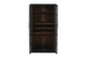 80" Dark Gray Distressed Solid Wood Bar Cabinet With Two Doors