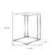 25" Chrome And Clear Glass Square End Table