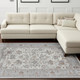 8' X 11' Grey Oriental Area Rug