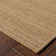 8' X 11' Tan Striped Stain Resistant Indoor Outdoor Area Rug