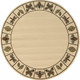 8' X 8' Brown and Ivory Round Abstract Stain Resistant Indoor Outdoor Area Rug