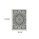 7' X 9' Blue and Beige Geometric Stain Resistant Indoor Outdoor Area Rug