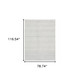 7' X 10' White And Gray Geometric Distressed Area Rug
