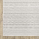 8' X 11' White And Gray Geometric Distressed Area Rug