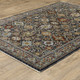 10' X 13' Blue And Beige Oriental Area Rug With Fringe