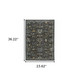2' X 3' Blue Ivory Grey Gold Green And Brown Oriental Power Loom Stain Resistant Area Rug With Fringe