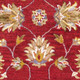 7' Red Ivory And Brown Wool Floral Hand Tufted Runner Rug