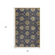 3' X 5' Dark Gray Green And Brown Wool Floral Hand Tufted Area Rug