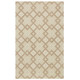 3' X 5' Ivory And Brown Wool Geometric Hand Tufted Area Rug