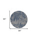 8' Gray Abstract Round Rug