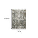 6' X 9' Ivory Grey Charcoal Rust Gold And Brown Oriental Power Loom Stain Resistant Area Rug