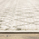 5' X 7' Ivory And Grey Geometric Power Loom Stain Resistant Area Rug