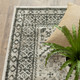 10' X 13' Ivory And Gray Oriental Distressed Area Rug
