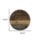 8' Brown Round Floral Power Loom Stain Resistant Area Rug