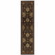 8' Brown And Beige Oriental Runner Rug