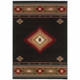 2' X 3' Black And Green Southwestern Area Rug