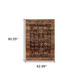 5' X 7' Red and Gold Oriental Power Loom Area Rug